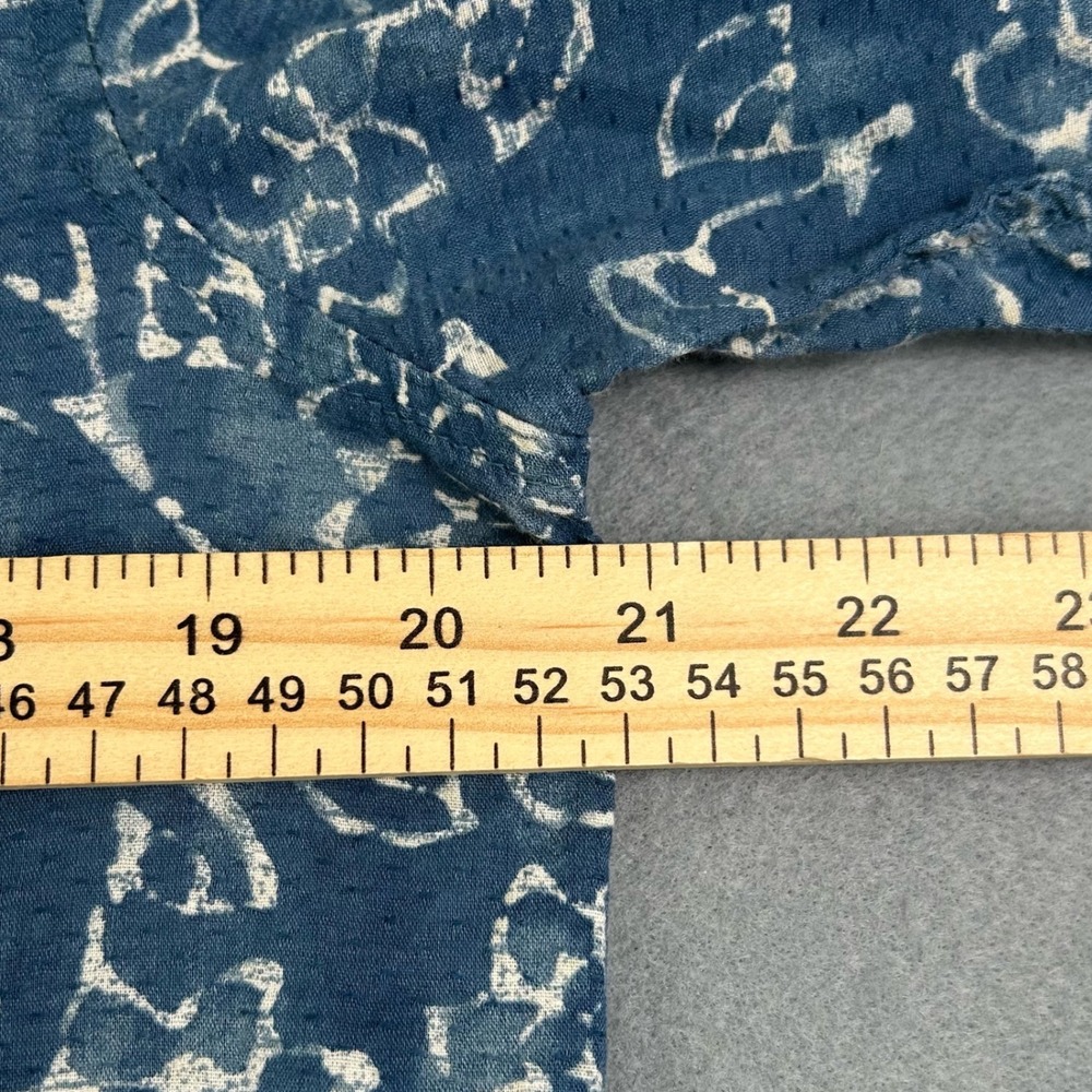 Lauren Ralph Lauren Denim Floral Y2K Blue Boho Western Cottagecore Shirt Medium - Picture 6 of 9